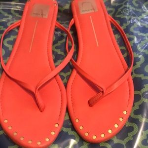 Orange strap sandals